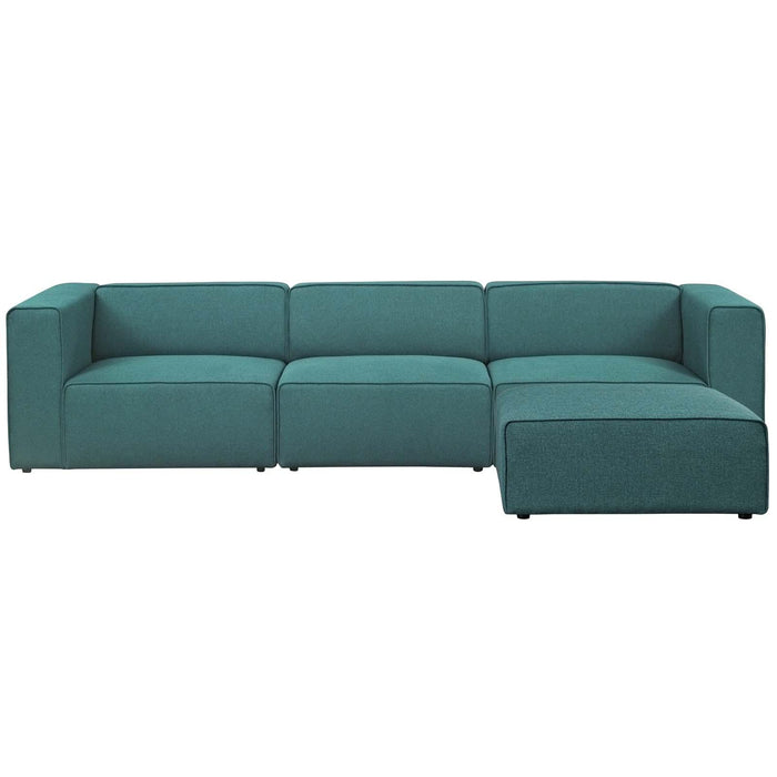 Mingle 4 Piece Upholstered Fabric Sectional Sofa Set