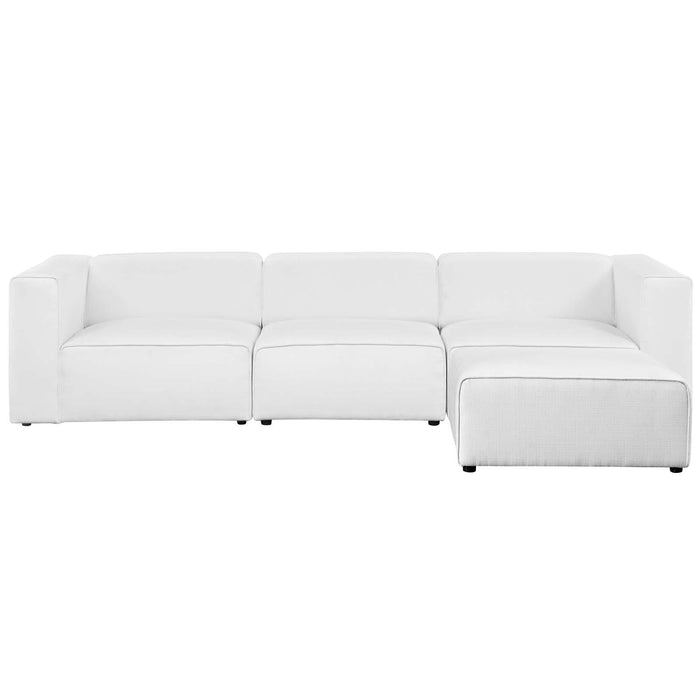 Mingle 4 Piece Upholstered Fabric Sectional Sofa Set