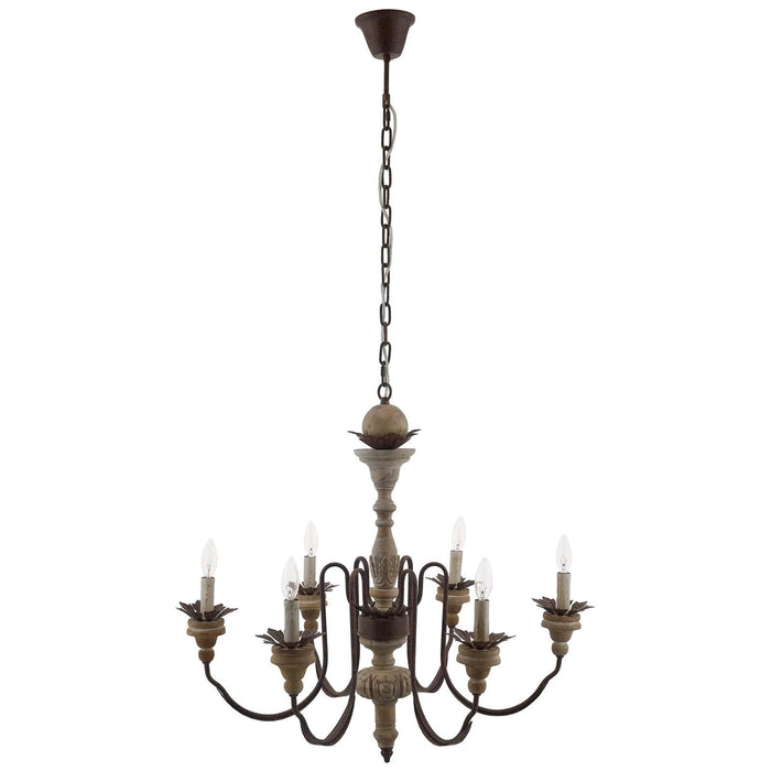 Bountiful Vintage French Pendant Ceiling Light Candelabra Chandelier image