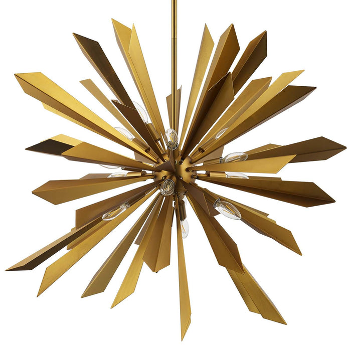 Pervade Starburst Brass Pendant Light Chandelier