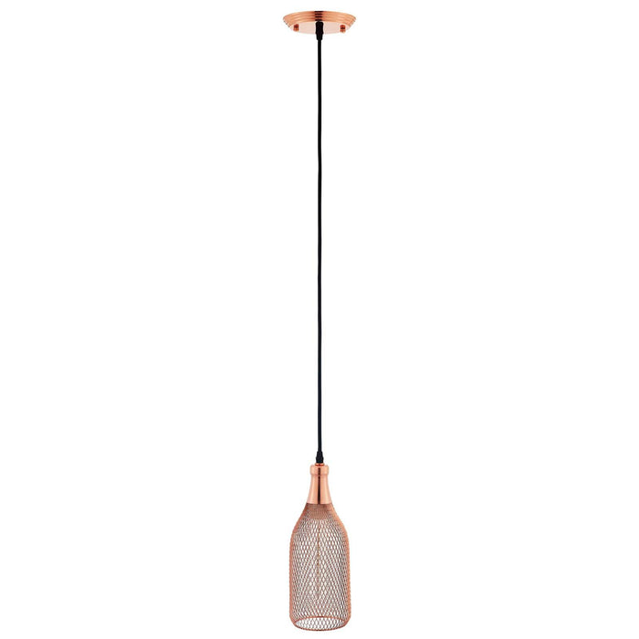 Glimmer Bottle-Shaped Rose Gold Pendant Light image