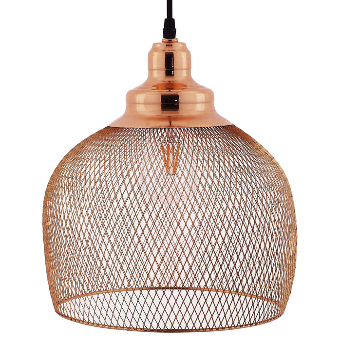 Glimmer Half-Sphere Rose Gold Pendant Light