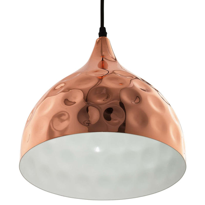 Dimple 11" Bell-Shaped Rose Gold Pendant Light