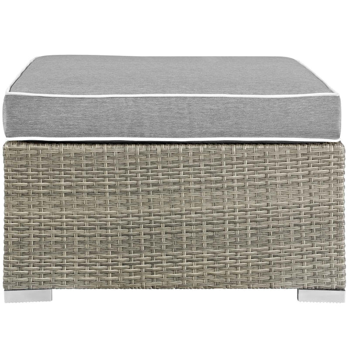 Repose Outdoor Patio Upholstered Fabric Ottoman