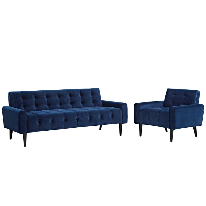 Delve Living Room Set Performance Velvet Set of 2