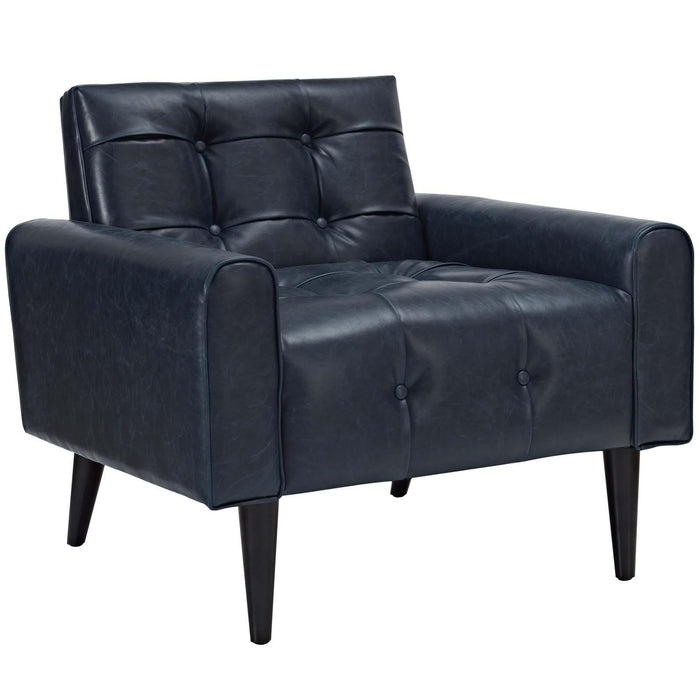 Delve 2 Piece Upholstered Vinyl Sofa and Armchair Set