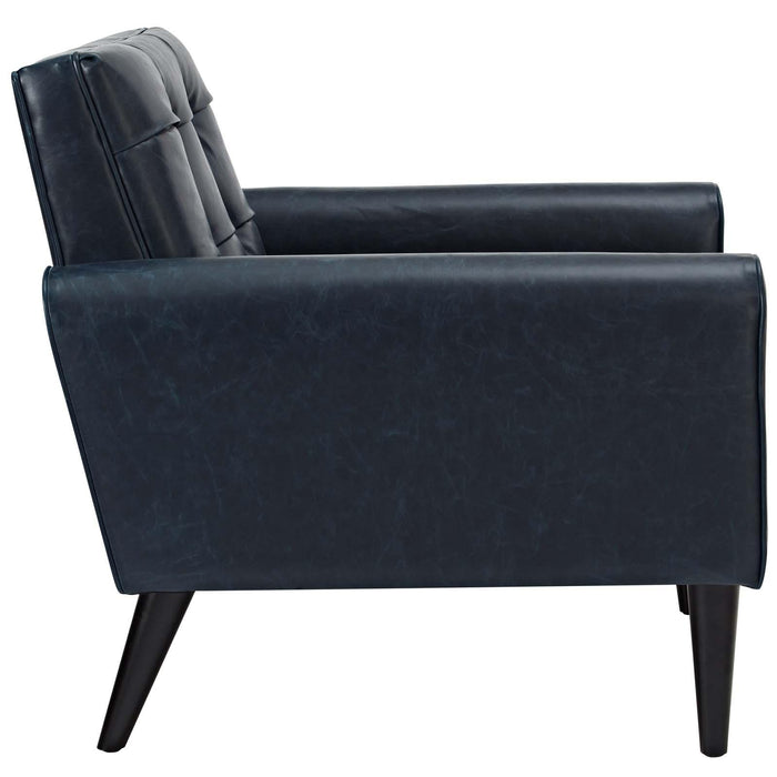 Delve 2 Piece Upholstered Vinyl Sofa and Armchair Set