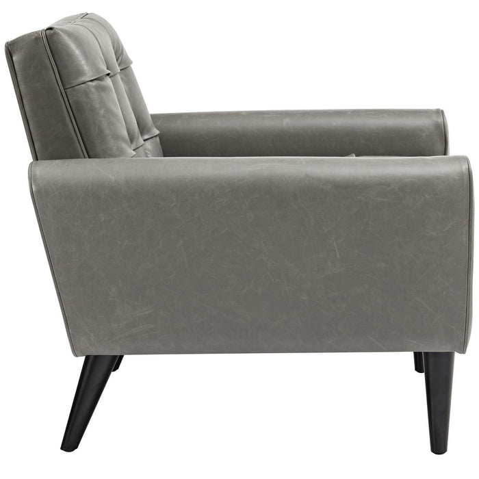 Delve 2 Piece Upholstered Vinyl Sofa and Armchair Set