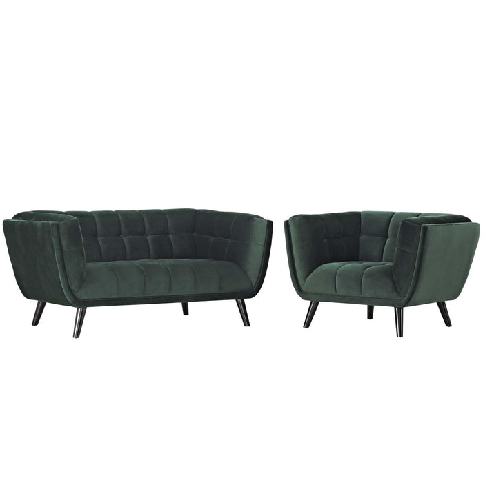 Bestow 2 Piece Performance Velvet Loveseat and Armchair Set image