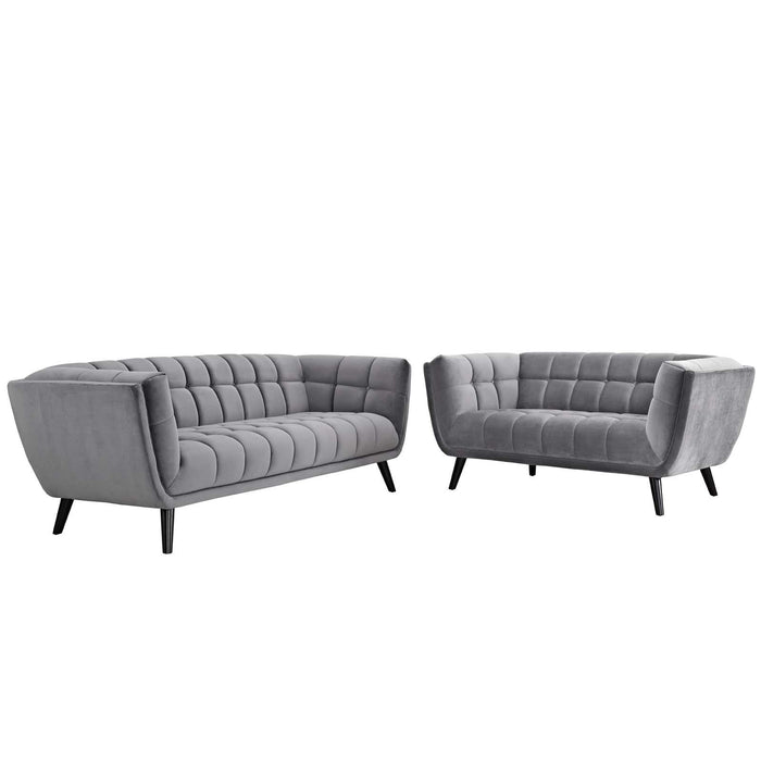 Bestow 2 Piece Performance Velvet Sofa and Loveseat Set