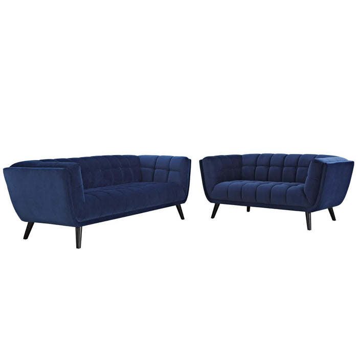 Bestow 2 Piece Performance Velvet Sofa and Loveseat Set