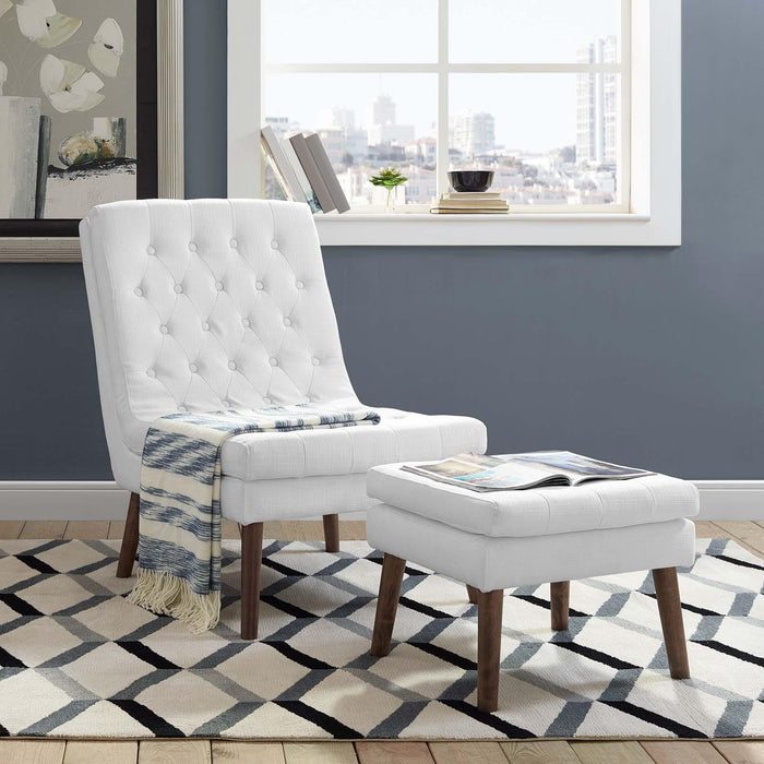 Modify Upholstered Lounge Chair and Ottoman