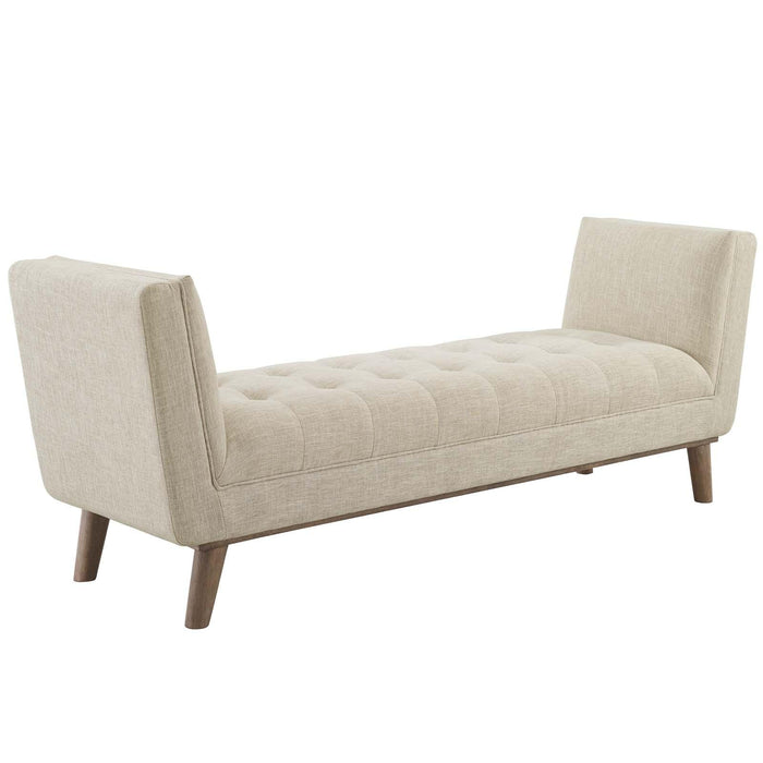 Haven Tufted Button Upholstered Fabric Accent Bench