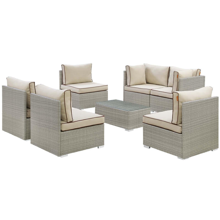 Repose 7 Piece Outdoor Patio Sectional Set image