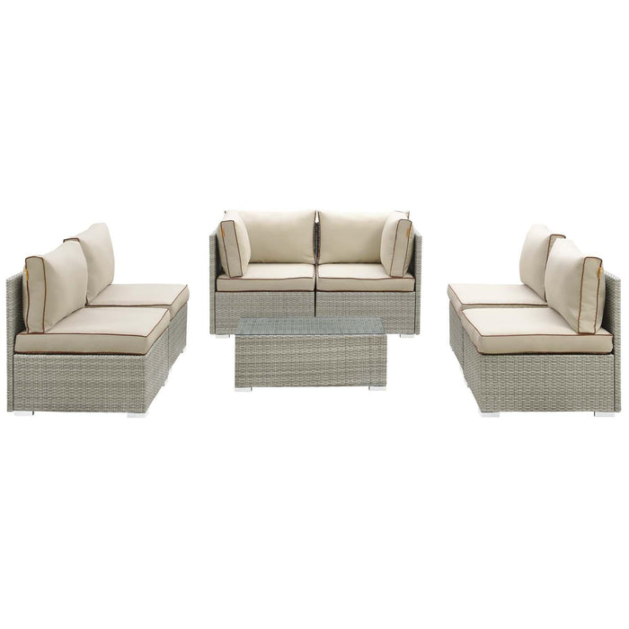 Repose 7 Piece Outdoor Patio Sectional Set