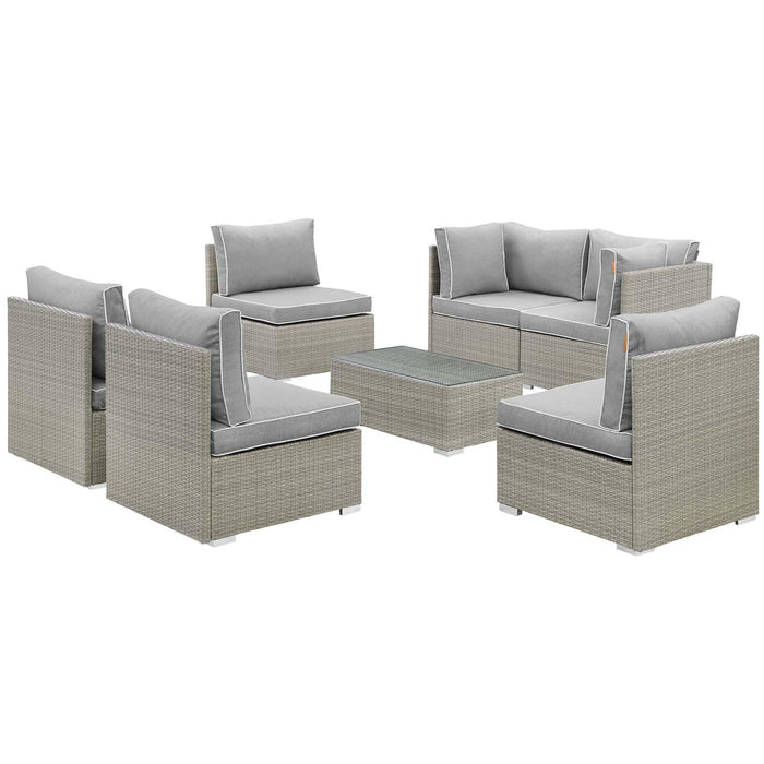 Repose 7 Piece Outdoor Patio Sectional Set