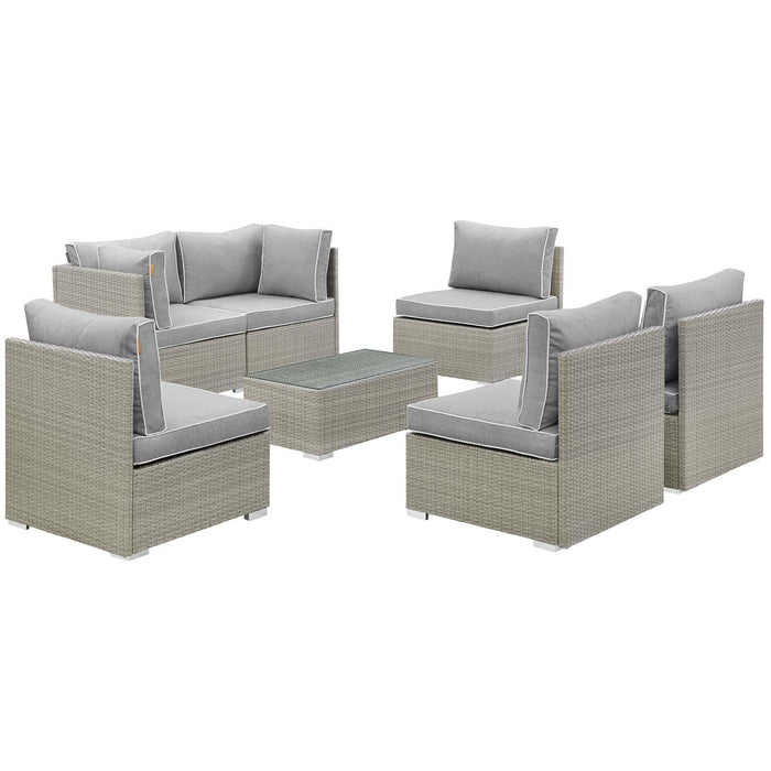 Repose 7 Piece Outdoor Patio Sectional Set