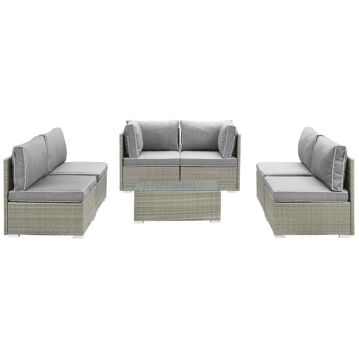 Repose 7 Piece Outdoor Patio Sectional Set