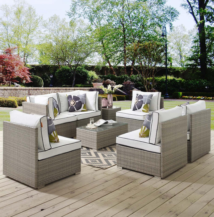 Repose 7 Piece Outdoor Patio Sectional Set