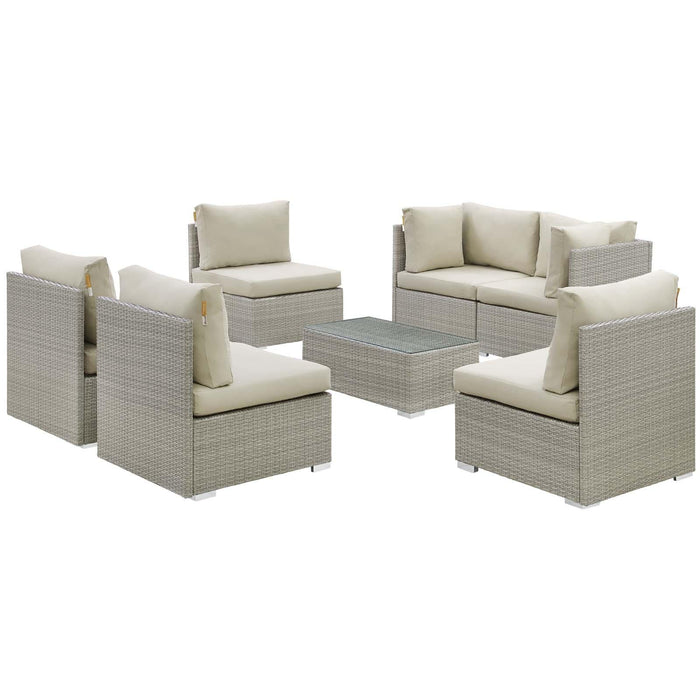 Repose 7 Piece Outdoor Patio Sunbrella� Sectional Set image