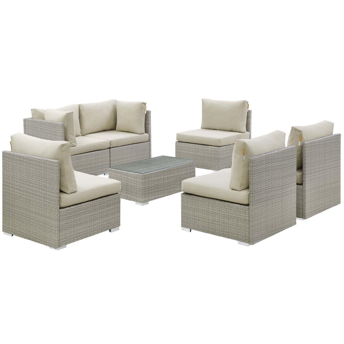 Repose 7 Piece Outdoor Patio Sunbrella� Sectional Set