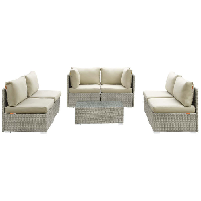 Repose 7 Piece Outdoor Patio Sunbrella� Sectional Set