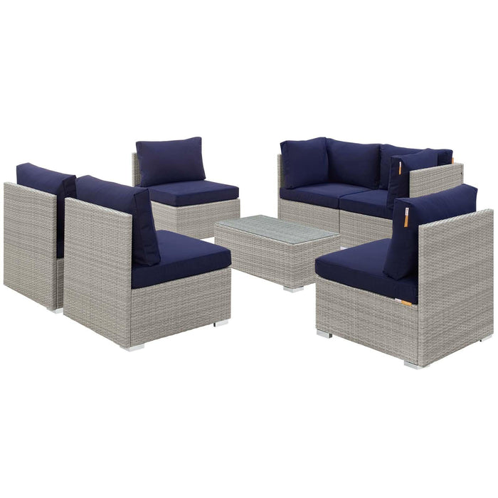 Repose 7 Piece Outdoor Patio Sunbrella� Sectional Set