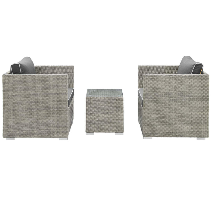 Repose 3 Piece Outdoor Patio Sectional Set