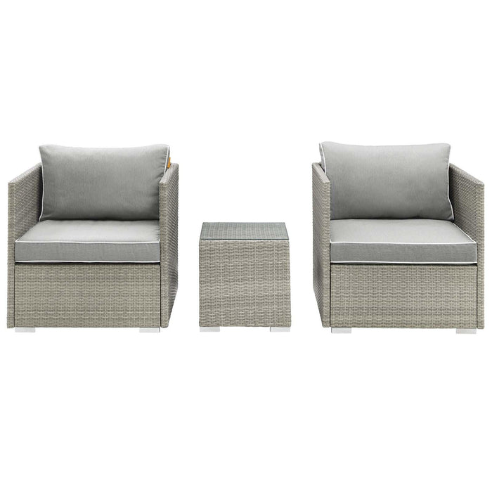 Repose 3 Piece Outdoor Patio Sectional Set