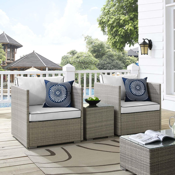 Repose 3 Piece Outdoor Patio Sectional Set