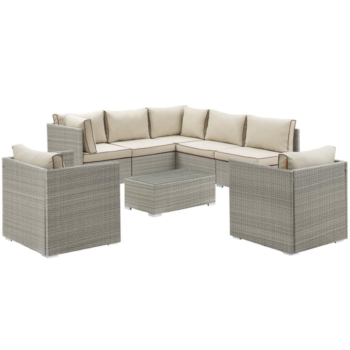 Repose 8 Piece Outdoor Patio Sectional Set image