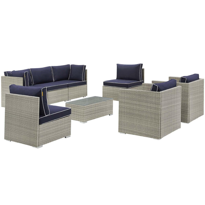 Repose 8 Piece Outdoor Patio Sectional Set