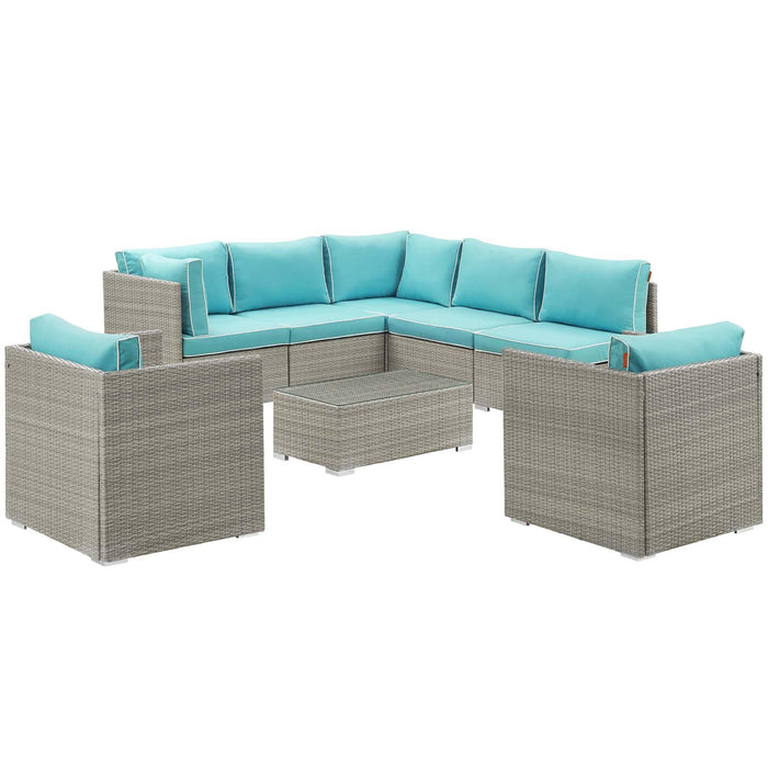 Repose 8 Piece Outdoor Patio Sectional Set