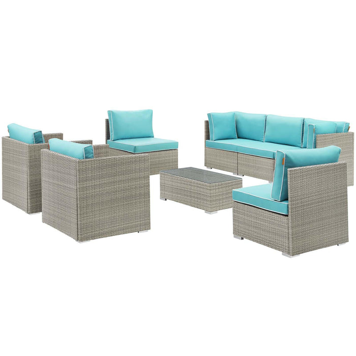 Repose 8 Piece Outdoor Patio Sectional Set