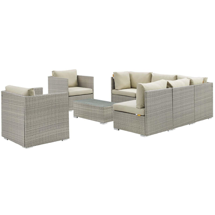 Repose 8 Piece Outdoor Patio Sunbrella� Sectional Set