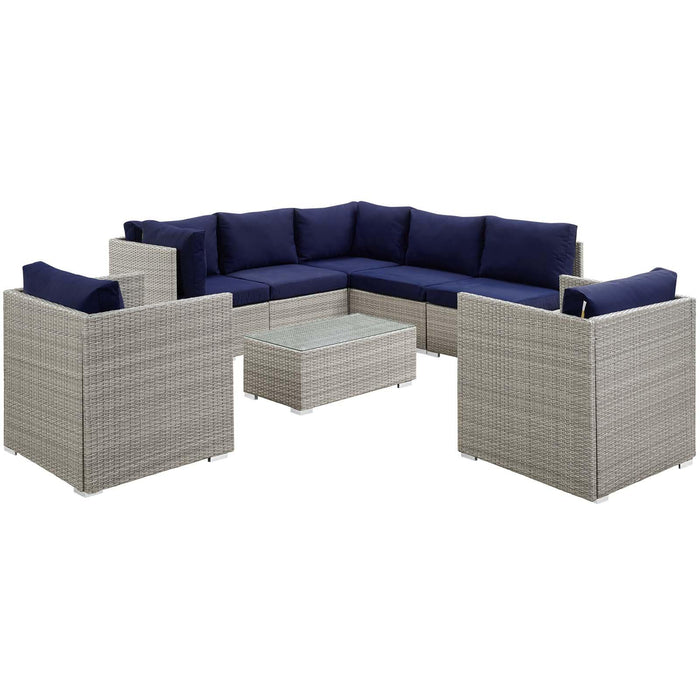 Repose 8 Piece Outdoor Patio Sunbrella� Sectional Set