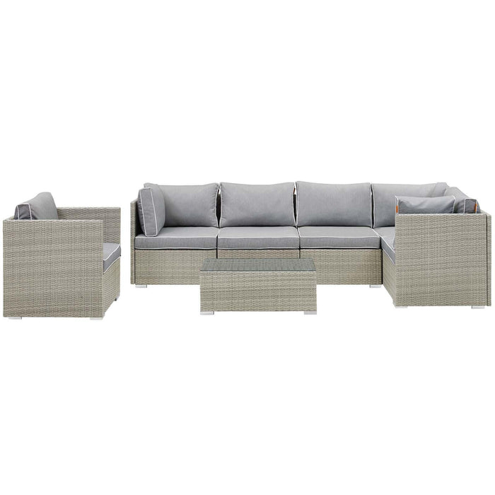 Repose 7 Piece Outdoor Patio Sectional Set