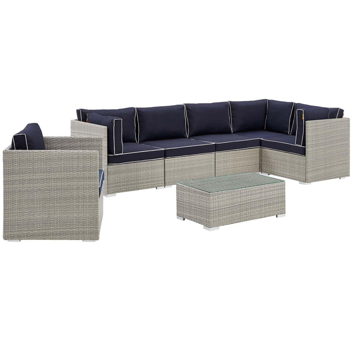 Repose 7 Piece Outdoor Patio Sectional Set