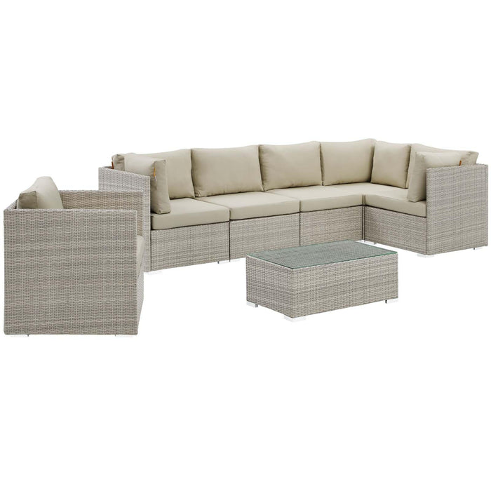 Repose 7 Piece Outdoor Patio Sunbrella� Sectional Set