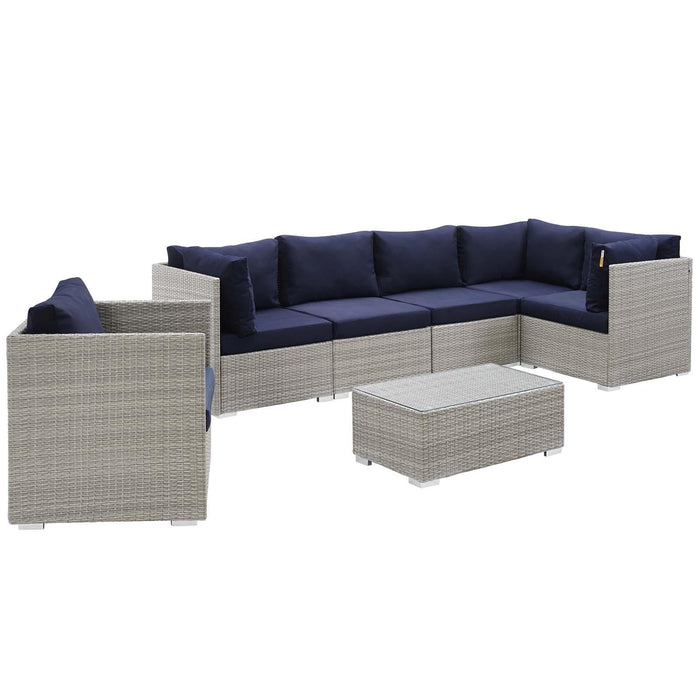 Repose 7 Piece Outdoor Patio Sunbrella� Sectional Set