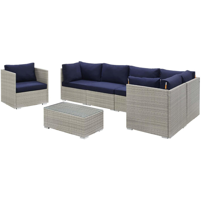 Repose 7 Piece Outdoor Patio Sunbrella� Sectional Set