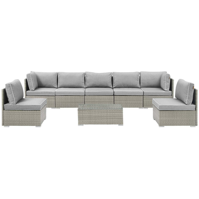 Repose 8 Piece Outdoor Patio Sectional Set