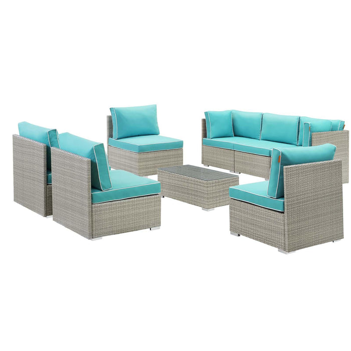 Repose 8 Piece Outdoor Patio Sectional Set