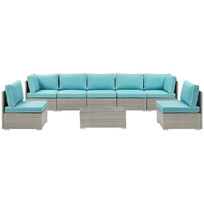 Repose 8 Piece Outdoor Patio Sectional Set