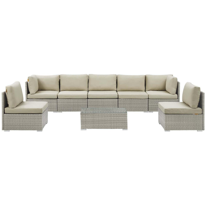 Repose 8 Piece Outdoor Patio Sunbrella� Sectional Set