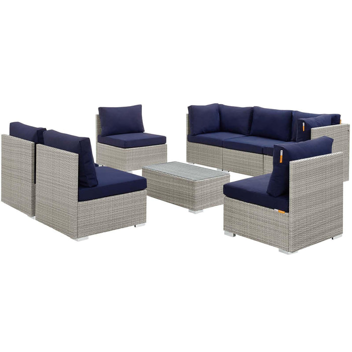 Repose 8 Piece Outdoor Patio Sunbrella� Sectional Set