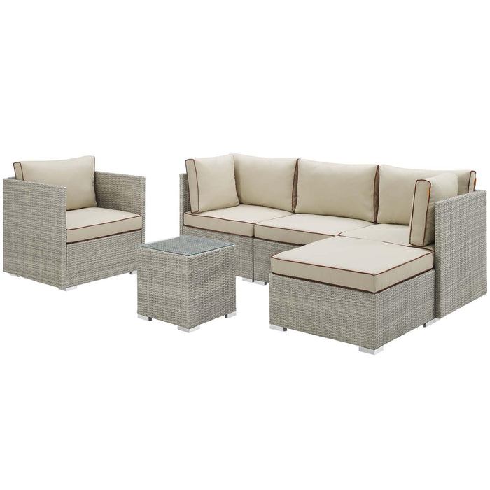 Repose 6 Piece Outdoor Patio Sectional Set image