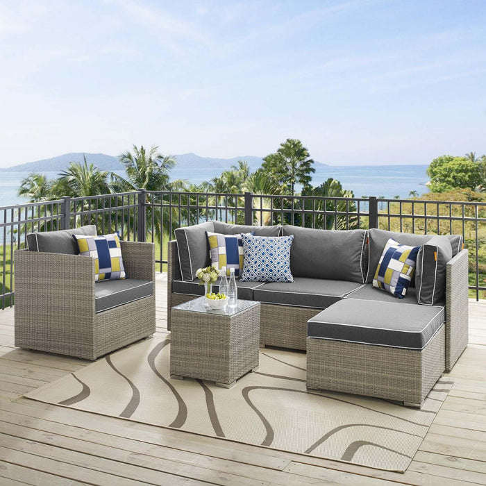 Repose 6 Piece Outdoor Patio Sectional Set