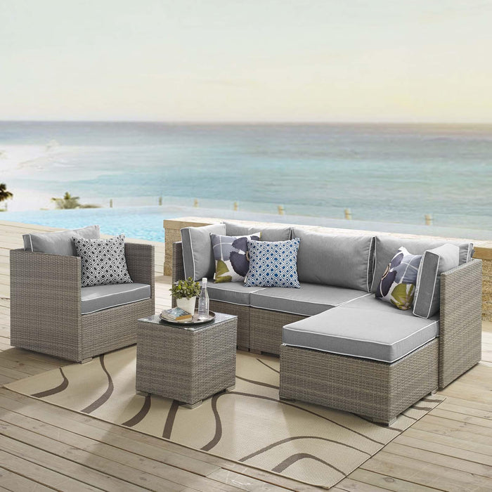 Repose 6 Piece Outdoor Patio Sectional Set