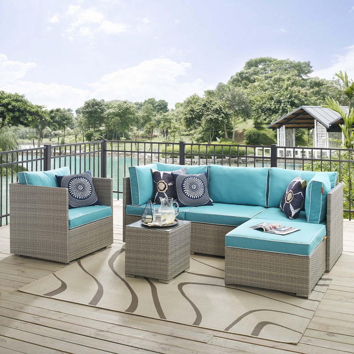 Repose 6 Piece Outdoor Patio Sectional Set